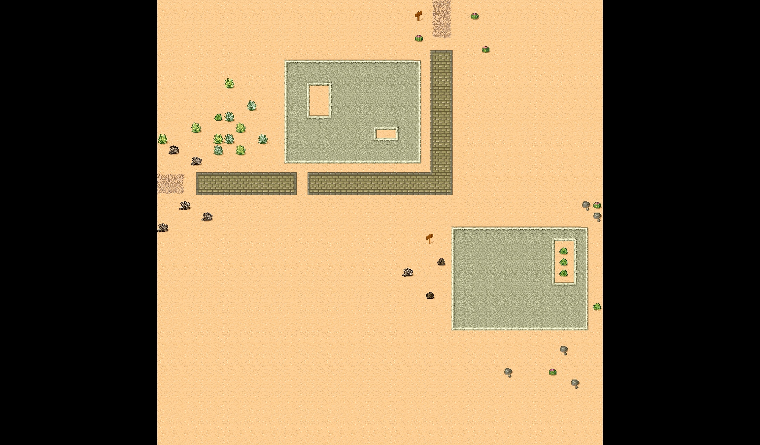 Desert - orthogonal map on an atlas tileset